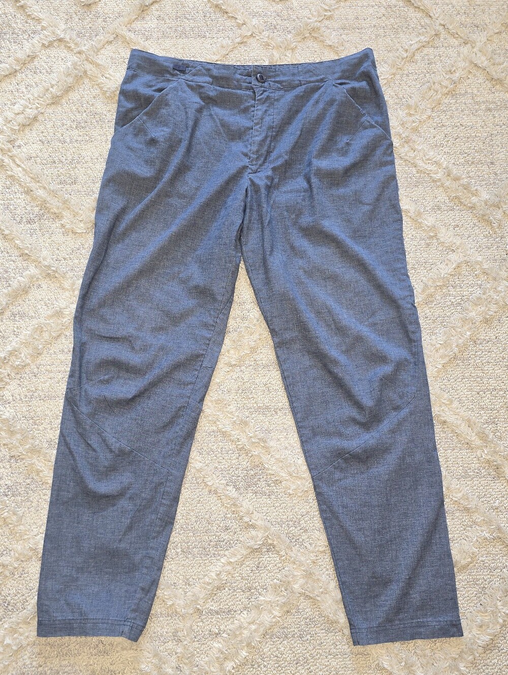Patagonia Pants Mens 40 Blue Hemp Blend Lightweight Slash Pockets Outdoor Gorp